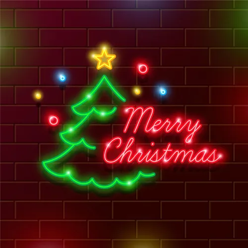 Tree Merry Christmas Neon Sign - Imprint Now - AUS