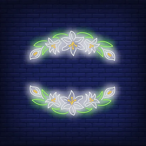 White Flower Neon Sign - Imprint Now - AUS