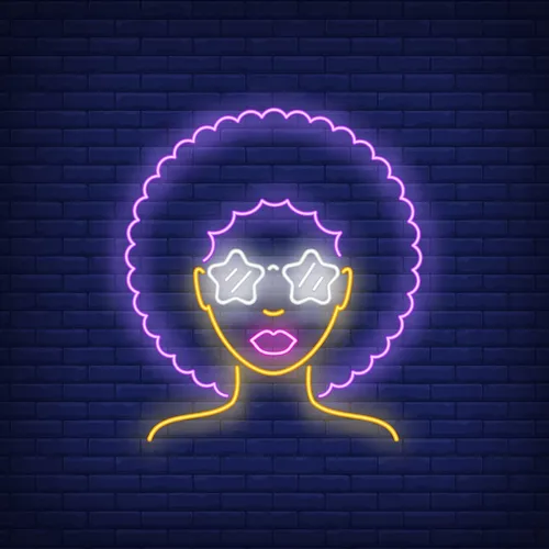 Afro Retro Girl Neon Sign - Imprint Now - AUS
