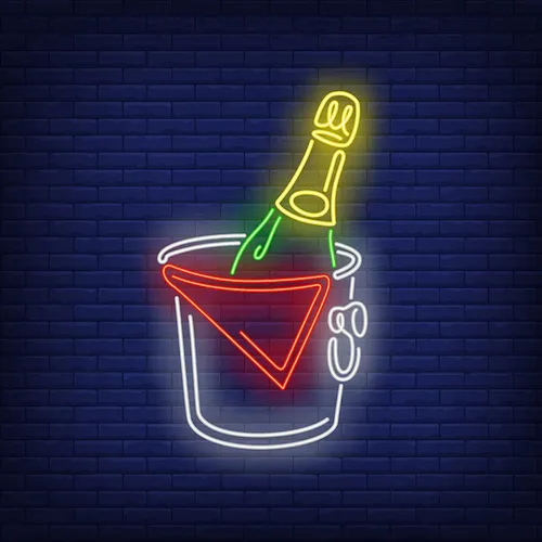 Wine in Ice Bucket Neon Sign - Imprint Now - AUS