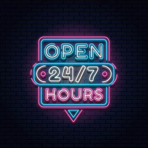 24/7 Open Hours Neon Sign - Imprint Now - AUS