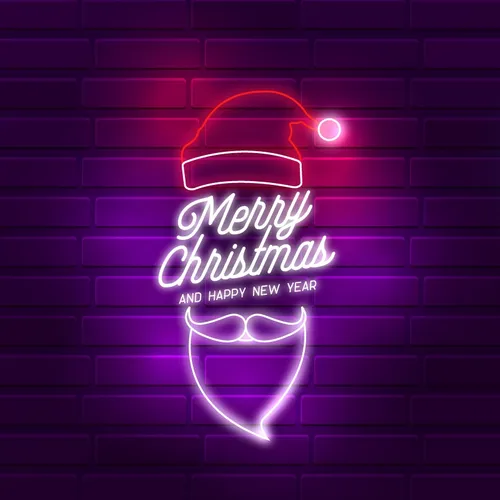 Santa Greeting Merry Christmas and New Year Neon Sign - Imprint Now - AUS
