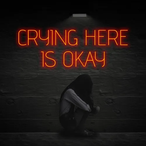 Crying Here Is Okay Neon Sign - Imprint Now - AUS