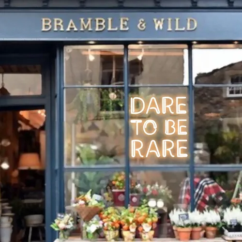 Dare To Be Rare Bright Neon Sign - Imprint Now - AUS