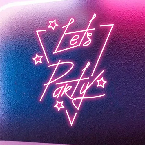 Let’s Party in Triangle Neon Sign - Imprint Now - AUS