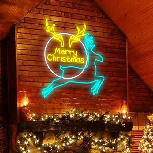 Merry Christmas Deer Neon Sign - Imprint Now - AUS