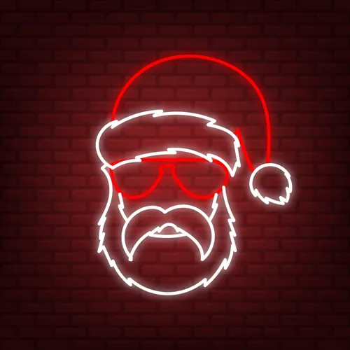 Hipster Santa Neon Sign - Imprint Now - AUS