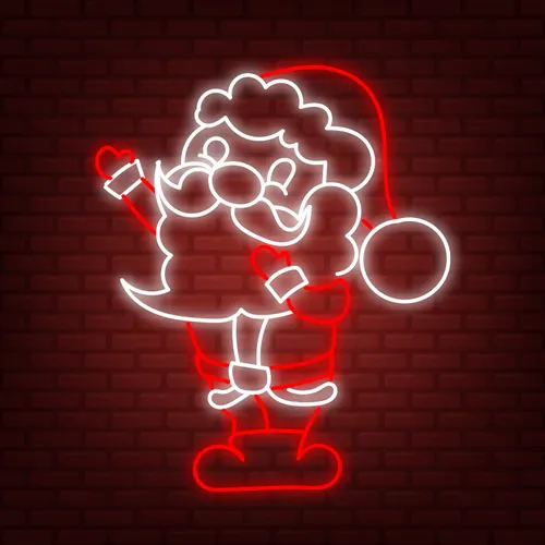 Red White Santa Neon Sign - Imprint Now - AUS