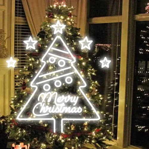 Merry Christmas Big Tree Art Neon Sign - Imprint Now - AUS