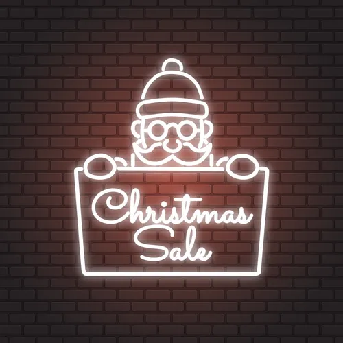 Christmas Sale Santa Neon Sign - Imprint Now - AUS