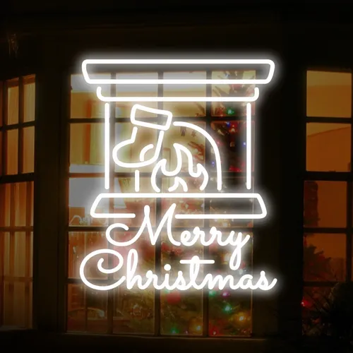 Merry Christmas Chimney Neon Sign - Imprint Now - AUS