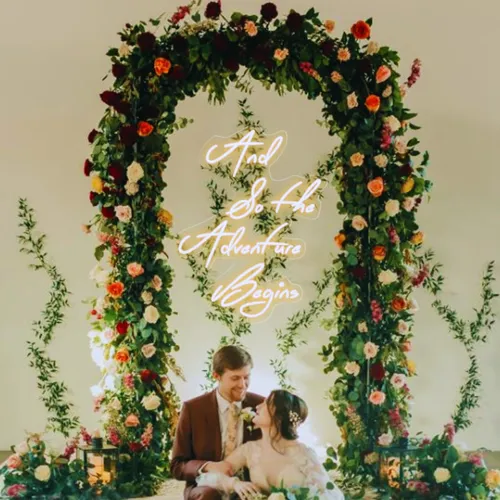 And So The Adventure Begins Wedding Neon Sign - Imprint Now - AUS