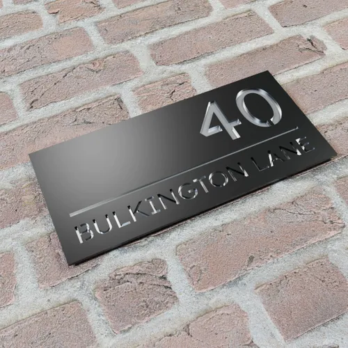Engraved Metal House Number Sign - Imprint Now - AUS