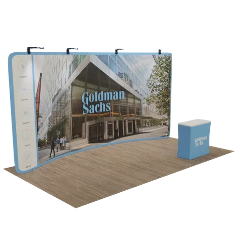 Custom Curved Zip-up Trade Show Display 6.1 m x 2.4 m - Imprint Now - AUS