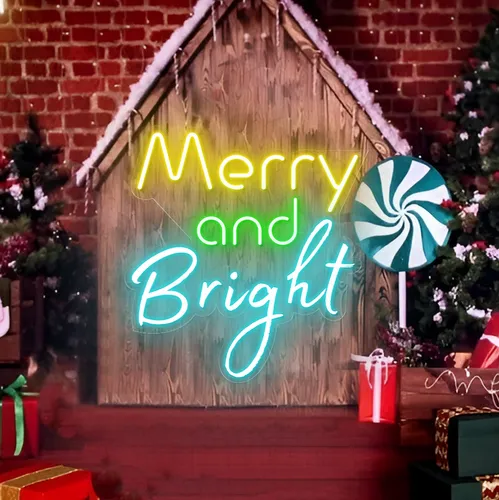 Merry & Bright Neon Sign - Imprint Now - AUS