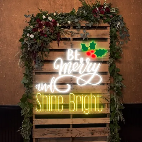 Be Merry & Shine Bright Neon Sign - Imprint Now - AUS