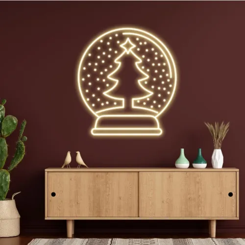 Warmie Merry Christmas Snowglobe Neon Sign - Imprint Now - AUS