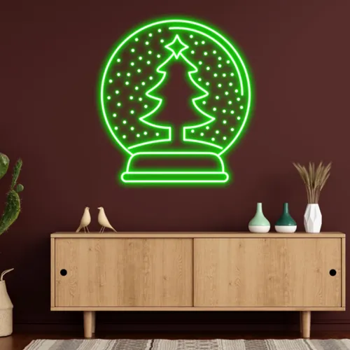 Merry Christmas Snowglobe Neon Sign - Imprint Now - AUS