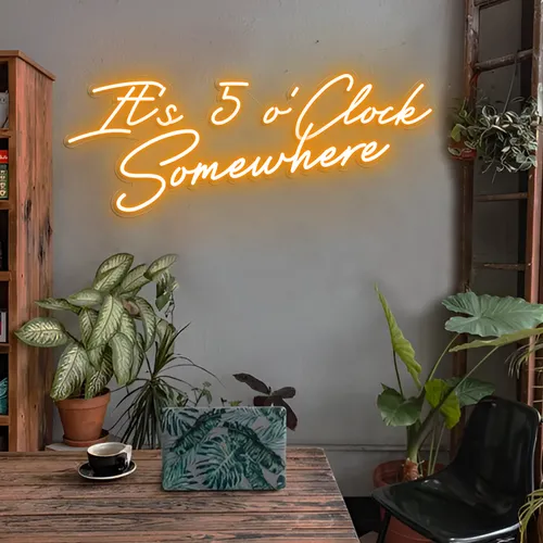 It's 5 o'Clock Somewhere LED Neon Sign - Imprint Now - AUS