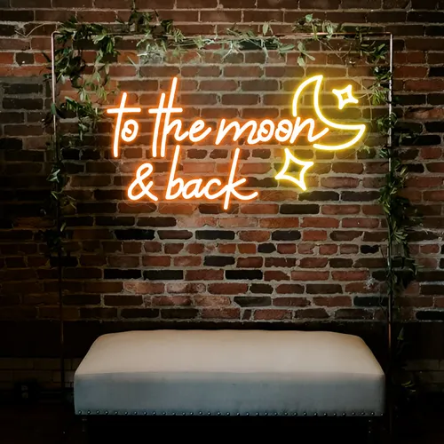 To the Moon and Back Neon Sign - Imprint Now - AUS