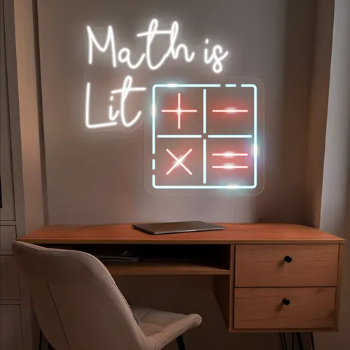 Math Is Lit Neon Sign - Imprint Now - AUS