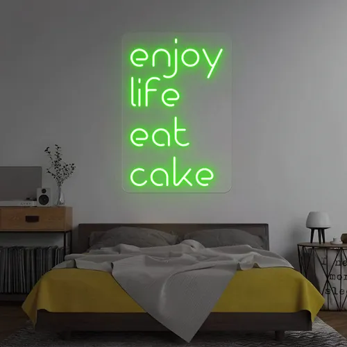 Enjoy Life Eat Cake Neon Sign - Imprint Now - AUS