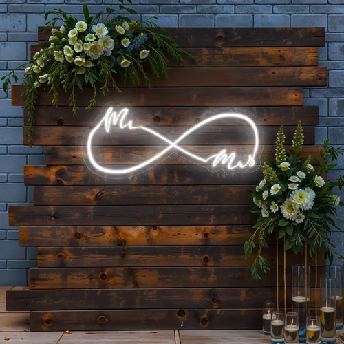Mr and Mrs Infinity Wedding Neon Sign - Imprint Now - AUS