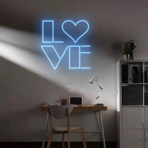 Love Blue Neon Sign - Imprint Now - AUS