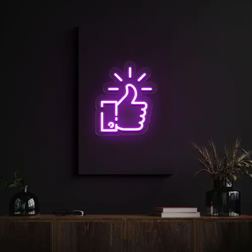 Purple Thumbs Up Neon Sign - Imprint Now - AUS