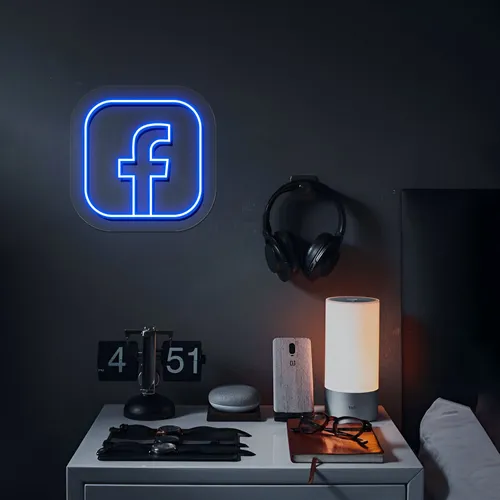 Facebook Logo Neon Sign - Imprint Now - AUS