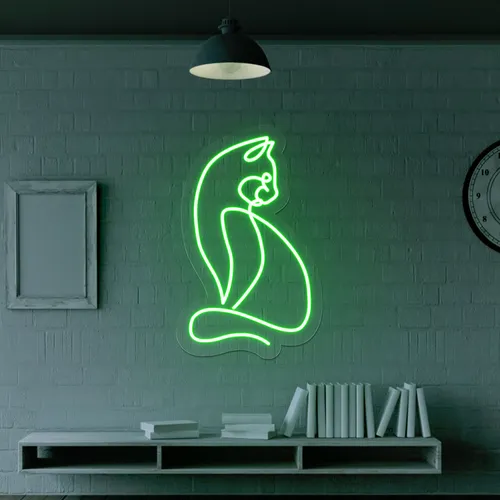 Scribble Cat Neon Sign - Imprint Now - AUS