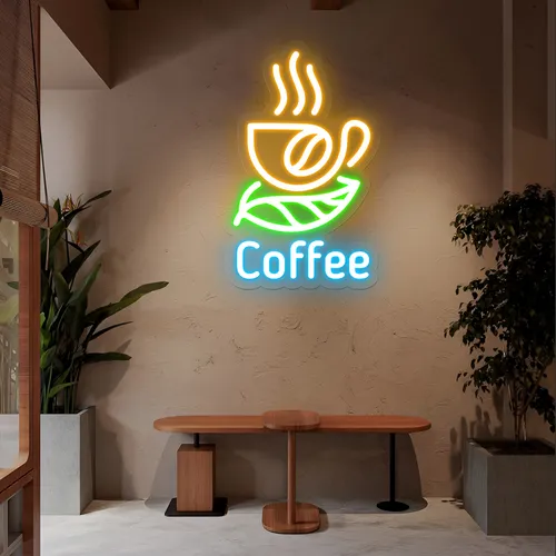 Café Glow Coffee Mug Neon Sign - Imprint Now - AUS