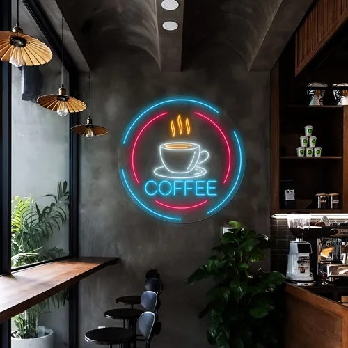 Steaming Cup Coffee Neon Sign - Imprint Now - AUS