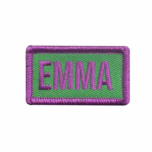 Purple and Green Emma Name Patch - Imprint Now - AUS