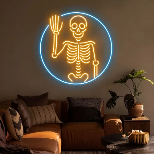 Waving Skeleton Neon Sign - Imprint Now - AUS