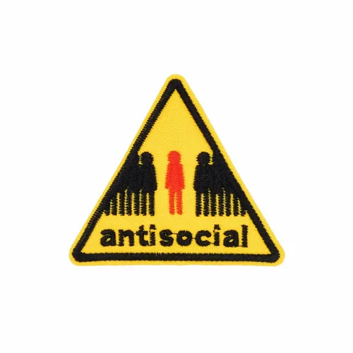 Yellow and Black Antisocial Patch - Imprint Now - AUS