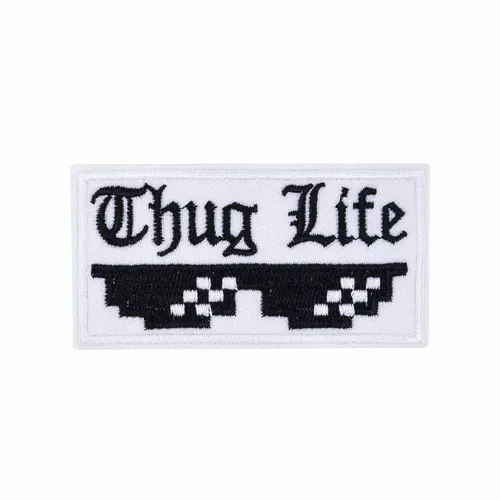 Black and White Thug Life Patch - Imprint Now - AUS