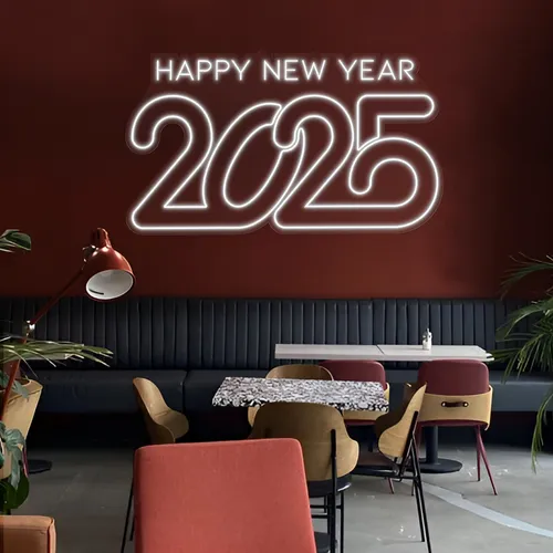 Frosty Happy New Year 2024 Neon Sign - Imprint Now - AUS