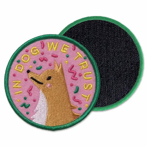 Round In Dog We Trust Velcro Patch - Imprint Now - AUS