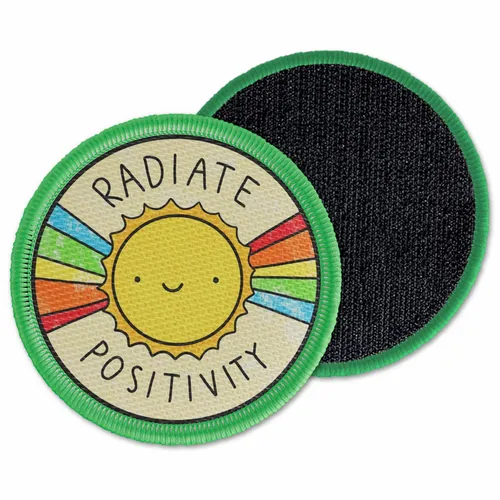 Round Radiate Positivity Velcro Patch - Imprint Now - AUS
