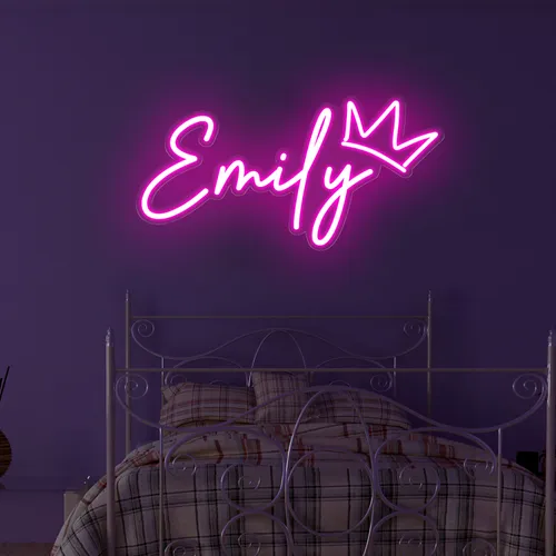 Emily Crown Neon Sign - Imprint Now - AUS