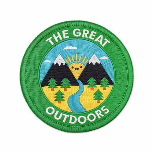 Round The Great Outdoors Iron On Patch - Imprint Now - AUS