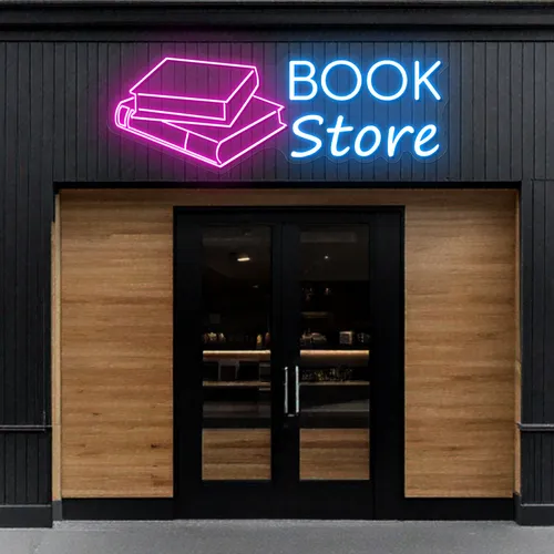 Glowing Book Store Neon Sign - Imprint Now - AUS