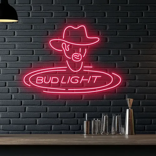 Cowboy Bud Light Neon Sign - Imprint Now - AUS