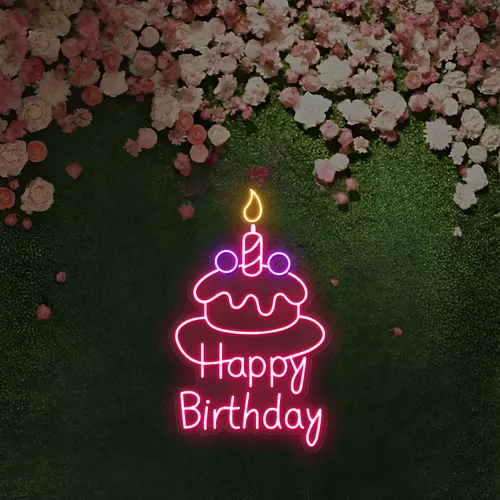 Happy Birthday Wishes Neon Sign - Imprint Now - AUS