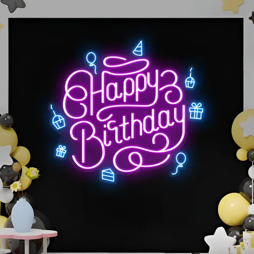 Happy Birthday Vibes Neon Sign - Imprint Now - AUS