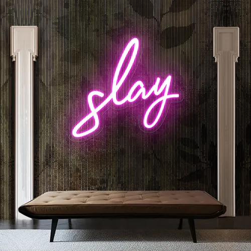 Glowing Slay Pink Neon Sign - Imprint Now - AUS