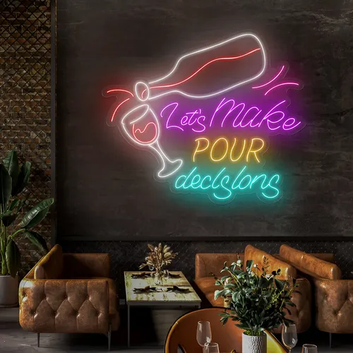 Trendy "Let's Make Pour Decisions" Neon Sign - Imprint Now - AUS