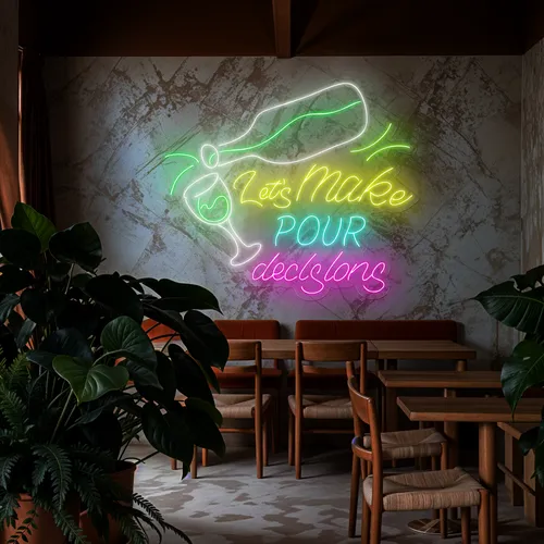 Cool "Let's Make Pour Decisions" Neon Sign - Imprint Now - AUS