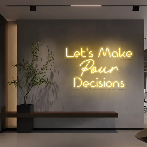 Chic "Let's Make Pour Decisions" Neon Sign - Imprint Now - AUS